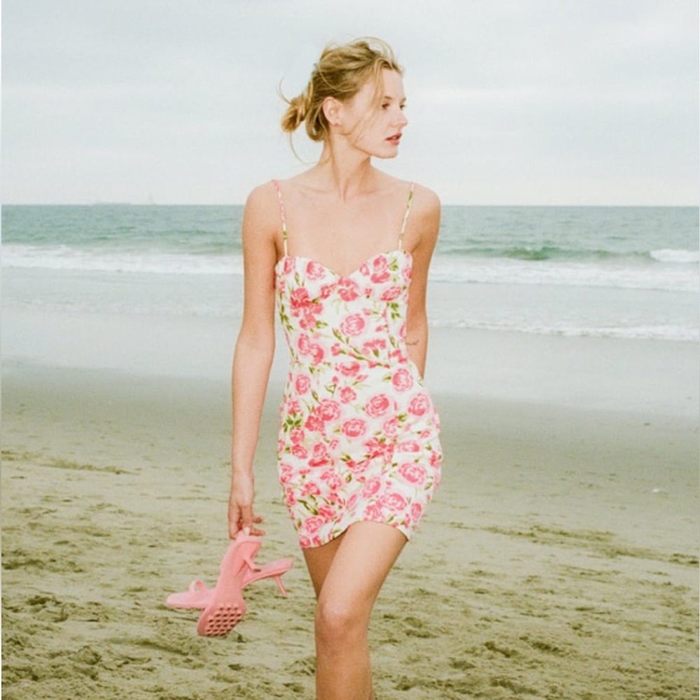 Zara floral corset style dress